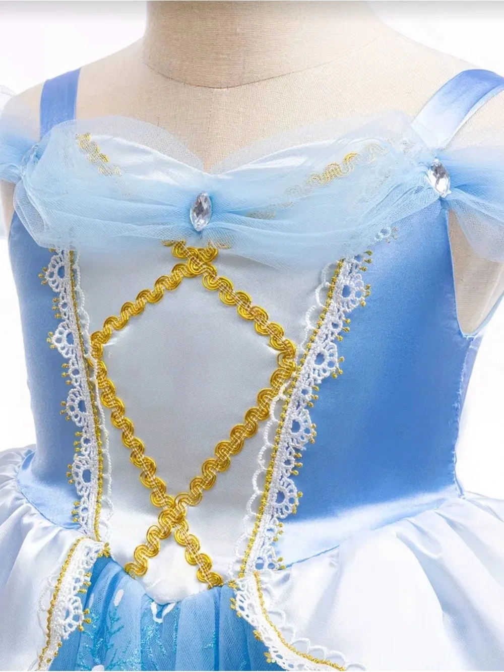 Blue Princess Costume Dress with Accessories